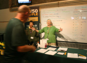Excitement at the silent auction