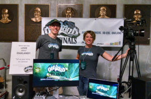 Erin and Jim capture Oakland stories at the Oakland Coliseum