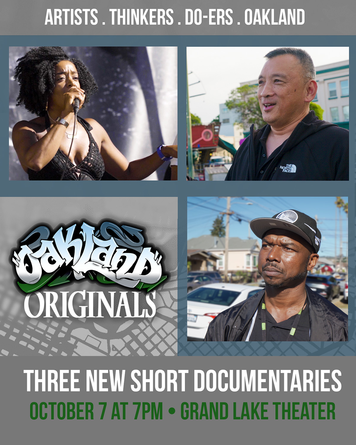 OO Banner v2 4x5 Graphic with RyanNicole, Gilbert Gong, John Jones III and the Oakland originals logo